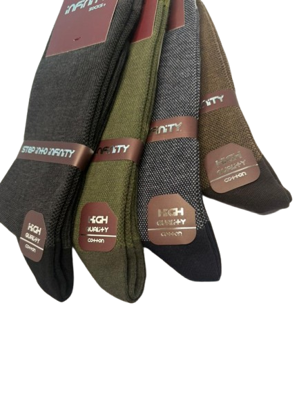 جوراب کلاسیک اعلا نخ پنبه ساقدار مردانه Infinity