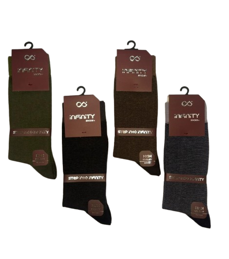 جوراب کلاسیک اعلا نخ پنبه ساقدار مردانه Infinity