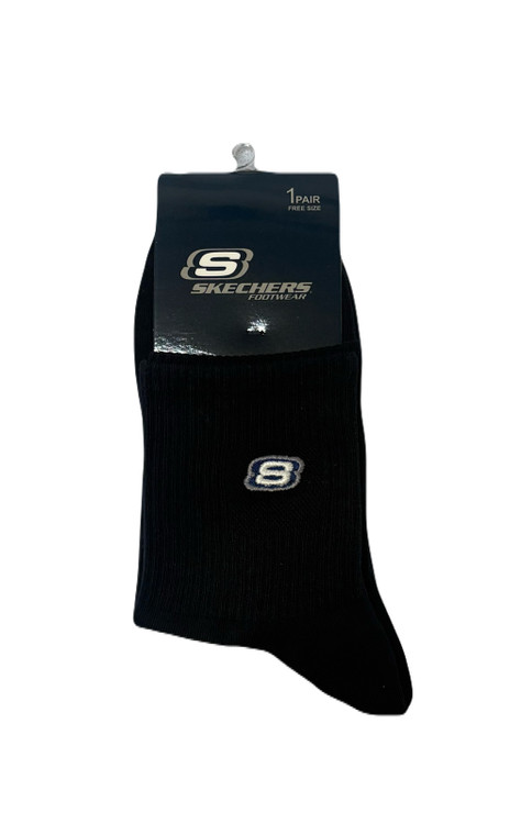 جوراب اسپرت نخ پنبه نمیساق مردانه گلدوزی Skechers