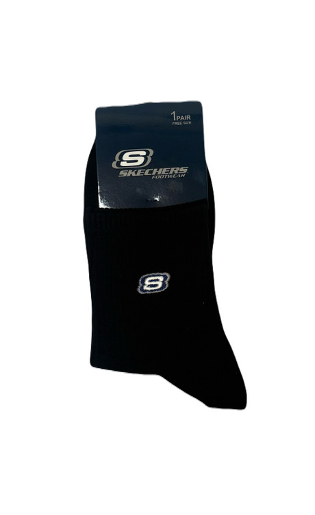 جوراب اسپرت نخ پنبه نمیساق مردانه گلدوزی Skechers