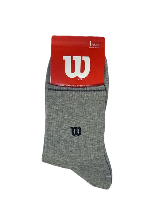 جوراب اسپرت نخ پنبه نیمساق مردانه گلدوزی Wilson