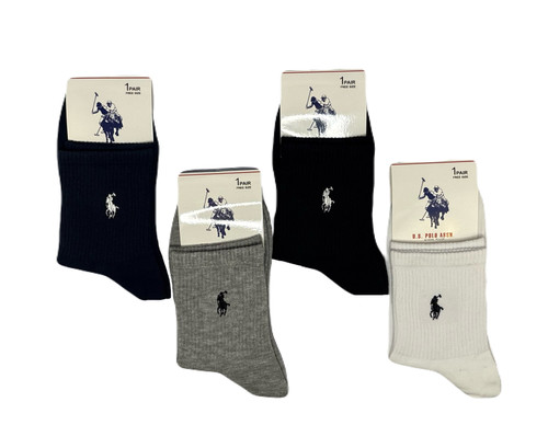 جوراب اسپرت نخ پنبه نیمساق مردانه گلدوزی POLO