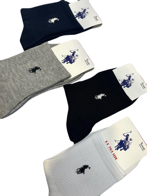 جوراب اسپرت نخ پنبه نیمساق مردانه گلدوزی POLO