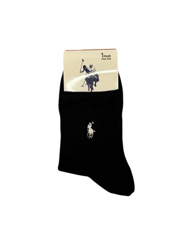 جوراب اسپرت نخ پنبه نیمساق مردانه گلدوزی POLO