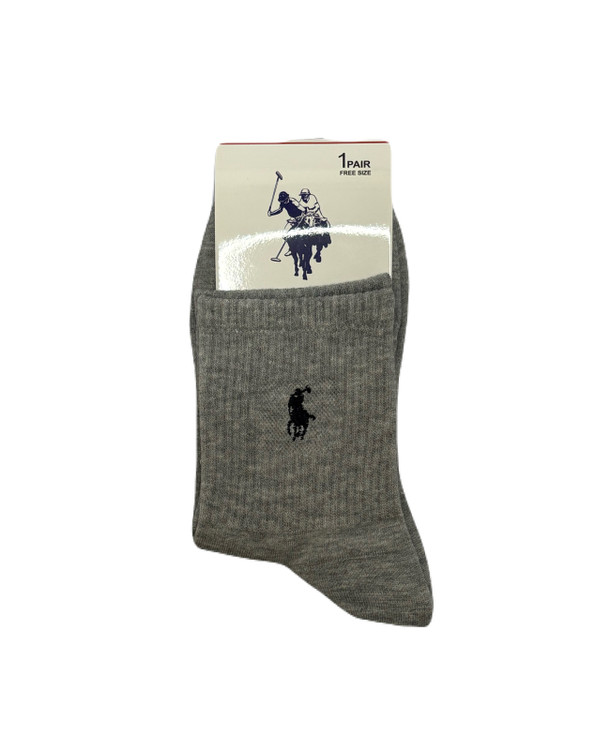 جوراب اسپرت نخ پنبه نیمساق مردانه گلدوزی POLO