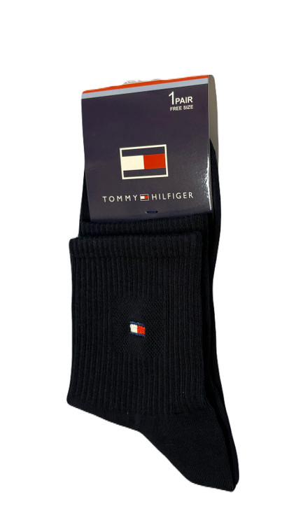 جوراب اسپرت نخ پنبه نیمساق مردانه گلدوزی Tommy