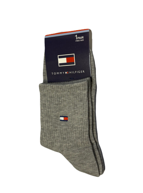 جوراب اسپرت نخ پنبه نیمساق مردانه گلدوزی Tommy