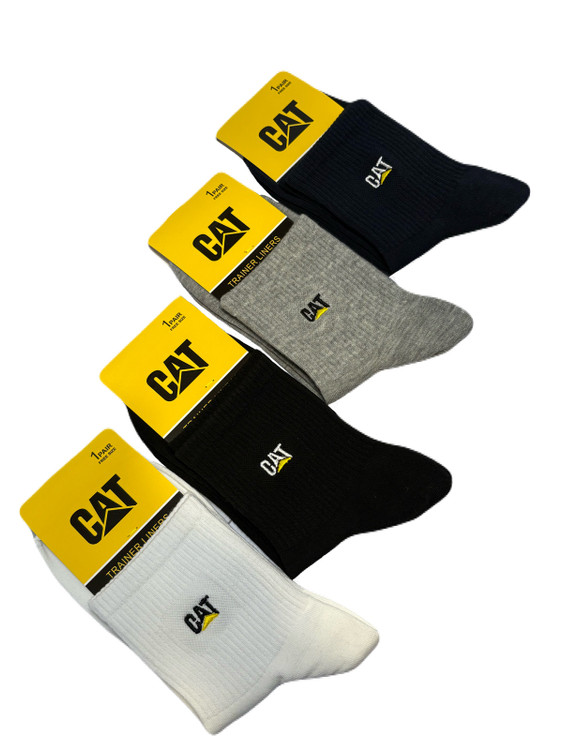 جوراب اسپرت نخ پنبه نیمساق مردانه گلدوزی CAT