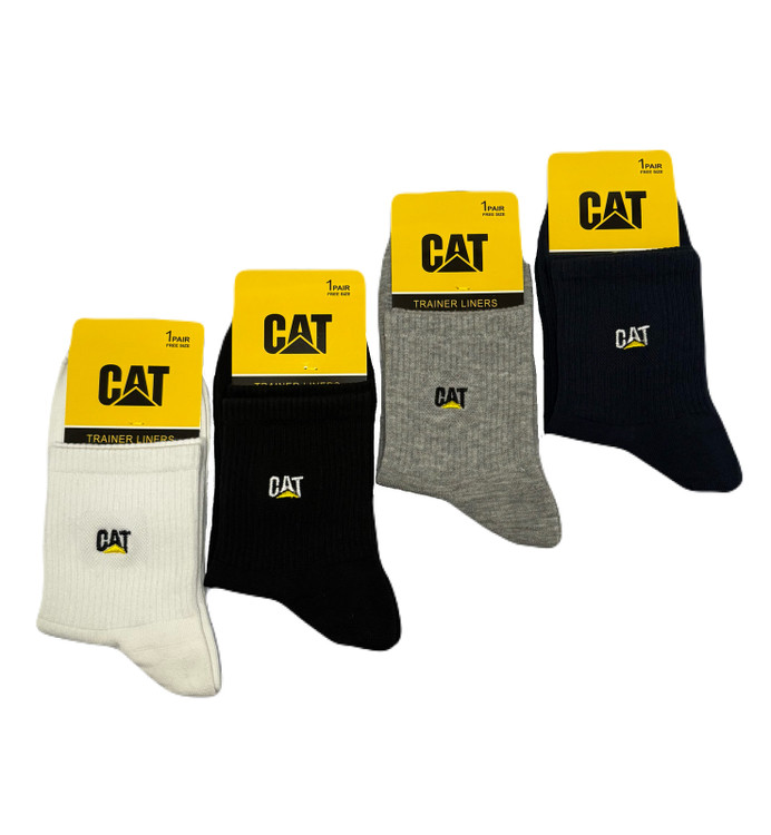 جوراب اسپرت نخ پنبه نیمساق مردانه گلدوزی CAT
