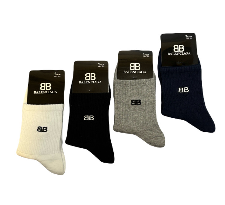 جوراب اسپرت نخ پنبه نیمساق مردانه گلدوزی Balenciaga