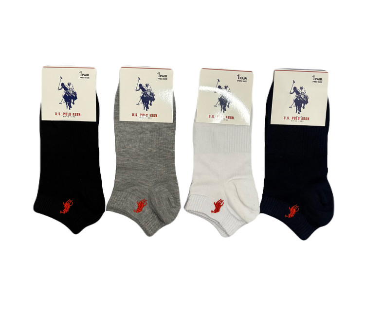 جوراب اسپرت نخ پنبه مچی مردانه گلدوزی POLO