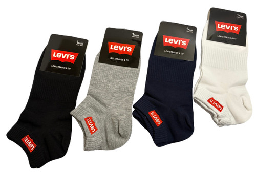 جوراب اسپرت نخ پنبه مچی مردانه گلدوزی Levi's