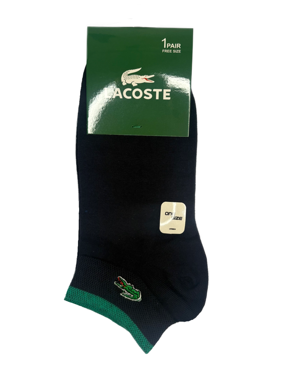 جوراب اسپرت نخ پنبه مچی Unisex گلدوزی Lacoste