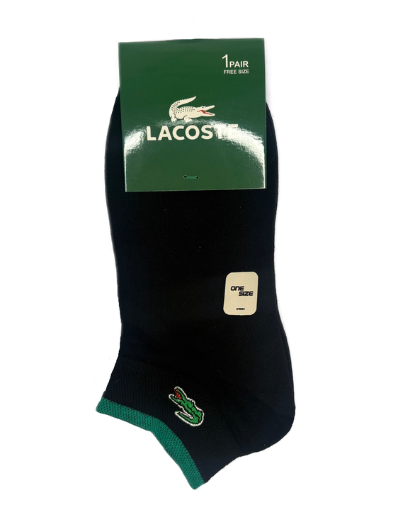 جوراب اسپرت نخ پنبه مچی Unisex گلدوزی Lacoste