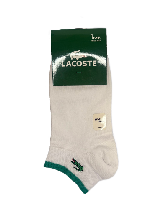 جوراب اسپرت نخ پنبه مچی Unisex گلدوزی Lacoste
