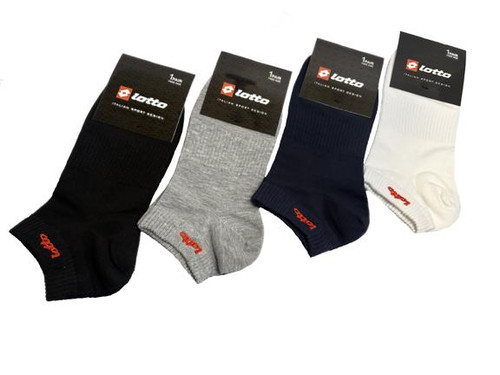 جوراب اسپرت نخ پنبه مچی مردانه گلدوزی Lotto