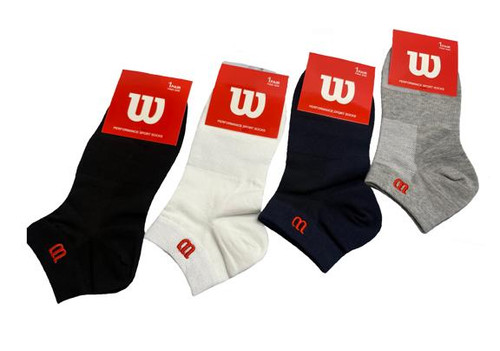 جوراب اسپرت نخ پنبه مچی مردانه گلدوزی Wilson