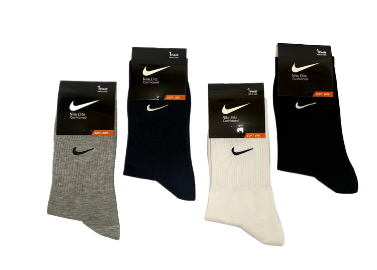 جوراب اسپرت نخ پنبه ساقدار مردانه گلدوزی Nike