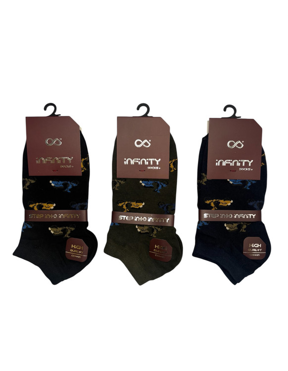 جوراب کلاسیک اعلا نخ پنبه مچی مردانه Infinity طرح وسپا