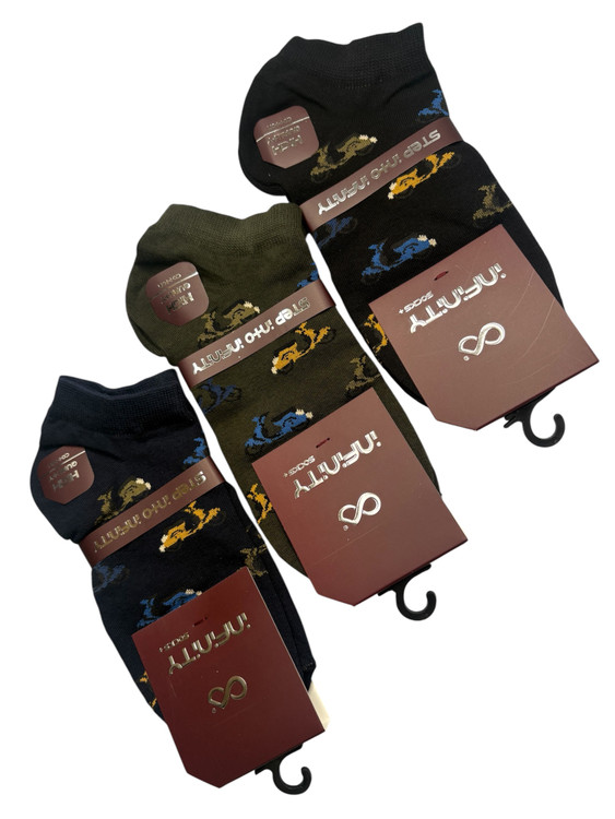 جوراب کلاسیک اعلا نخ پنبه مچی مردانه Infinity طرح وسپا