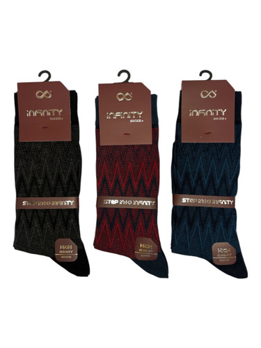 جوراب کلاسیک اعلا نخ پنبه ساقدار مردانه Infinity