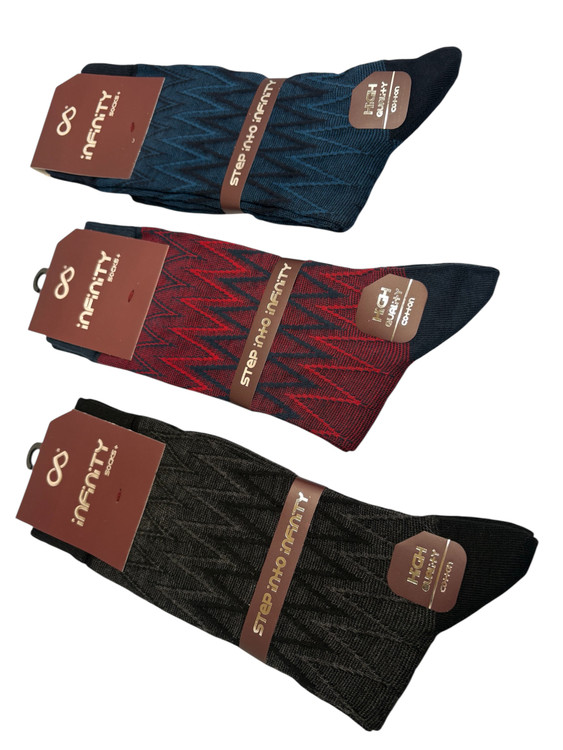 جوراب کلاسیک اعلا نخ پنبه ساقدار مردانه Infinity