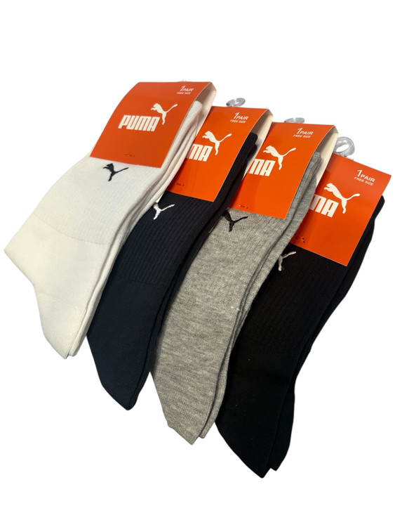 جوراب اسپرت نخ پنبه ساقدار مردانه گلدوزی PUMA