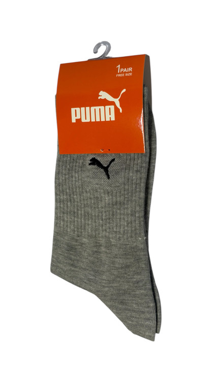 جوراب اسپرت نخ پنبه ساقدار مردانه گلدوزی PUMA