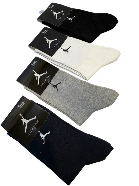 جوراب اسپرت نخ پنبه ساقدار مردانه گلدوزی Jordan