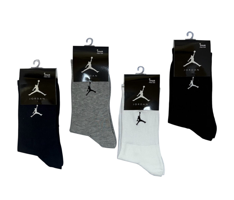 جوراب اسپرت نخ پنبه ساقدار مردانه گلدوزی Jordan