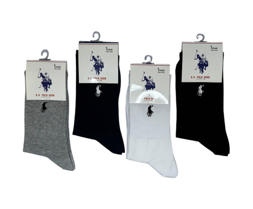 جوراب اسپرت نخ پنبه ساقدار مردانه گلدوزی POLO