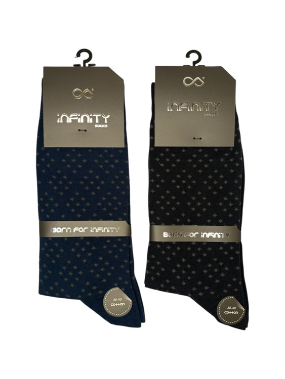 جوراب کلاسیک نخ پنبه ساقدار مردانه Infinity طرح 1
