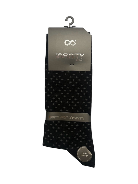 جوراب کلاسیک نخ پنبه ساقدار مردانه Infinity طرح 1