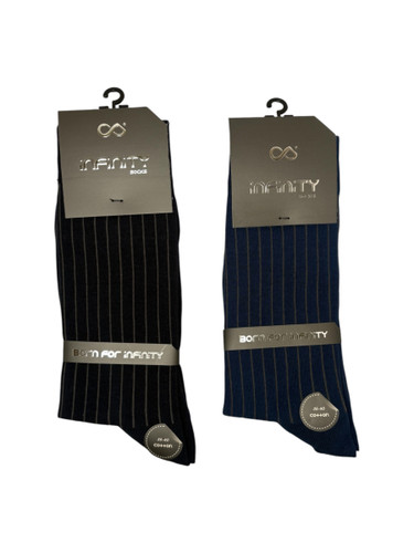 جوراب کلاسیک نخ پنبه ساقدار مردانه Infinity طرح 3