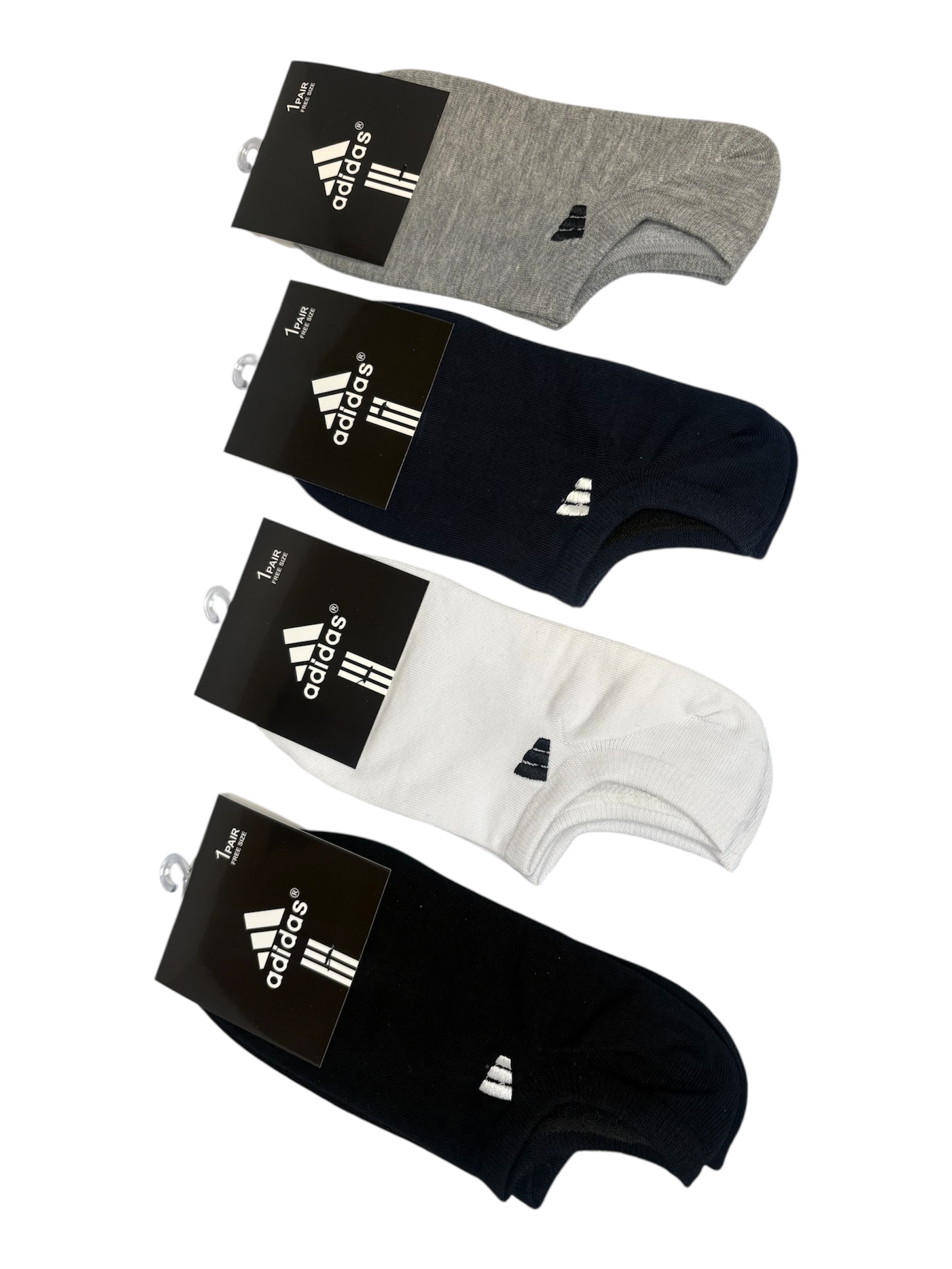 جوراب اسپرت نخ پنبه درجه یک زیرقوزکی مردانه گلدوزی adidas