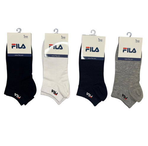 جوراب اسپرت نخ پنبه مچی مردانه گلدوزی Fila