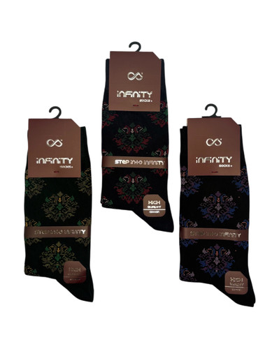 جوراب کلاسیک اعلا نخ پنبه ساقدار مردانه Infinity
