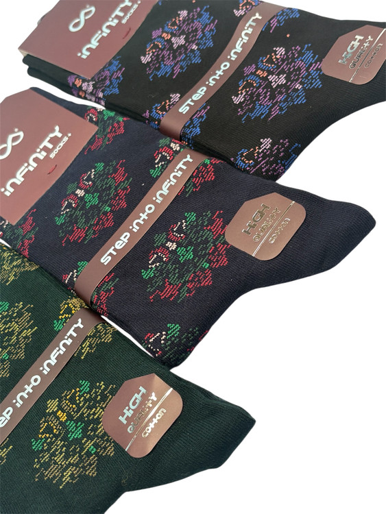 جوراب کلاسیک اعلا نخ پنبه ساقدار مردانه Infinity