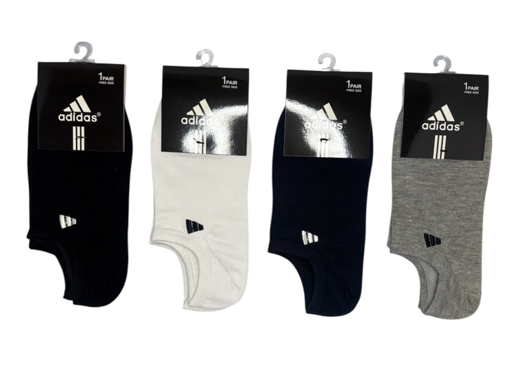 جوراب اسپرت نخ پنبه زیرقوزکی مردانه گلدوزی Adidas