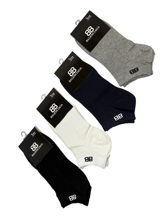 جوراب اسپرت نخ پنبه مچی مردانه گلدوزی BALENCIAGA