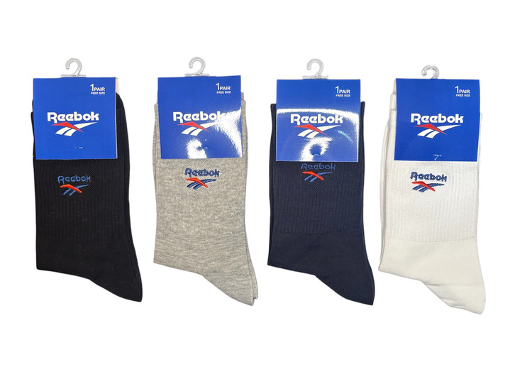 جوراب اسپرت نخ پنبه ساقدار مردانه گلدوزی Reebok