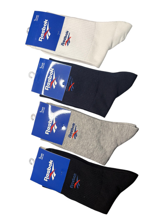 جوراب اسپرت نخ پنبه ساقدار مردانه گلدوزی Reebok