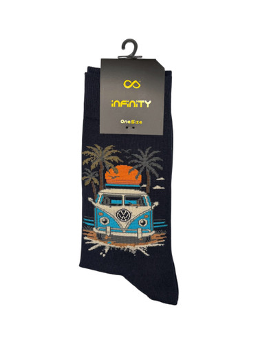 جوراب فانتزی نخ پنبه ساقدار Unisex طرح ون