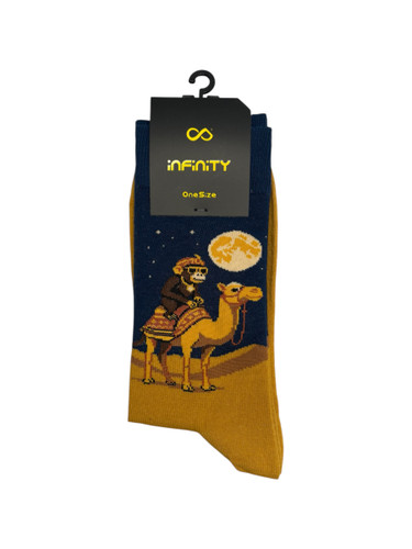 جوراب فانتزی نخ پنبه ساقدار Unisex طرح شتر