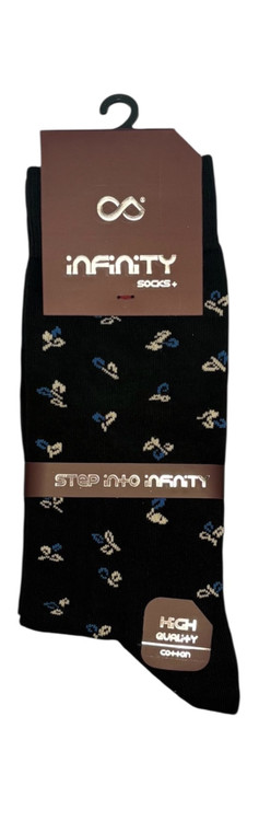 جوراب کلاسیک اعلا نخ پنبه ساقدار مردانه Infinity طرح برگ