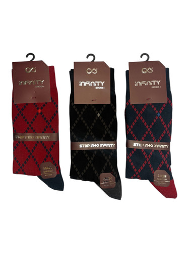 جوراب کلاسیک اعلا نخ پنبه ساقدار مردانه Infinity