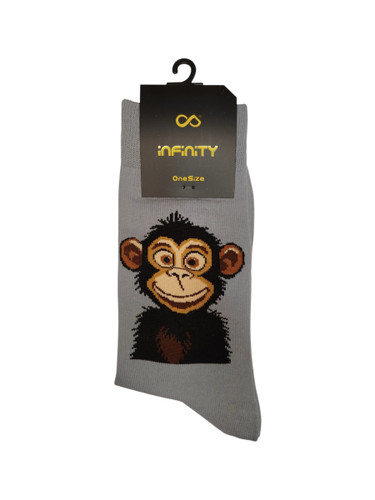 جوراب فانتزی نخ پنبه ساقدار Unisex طرح میمون