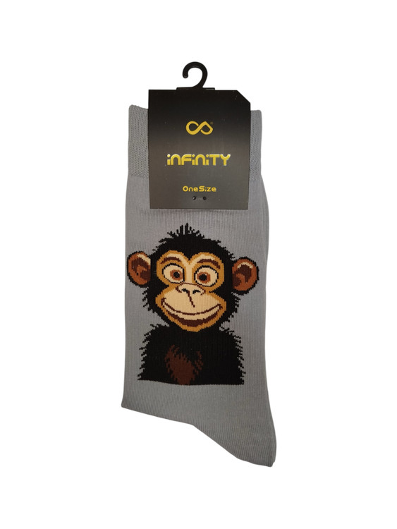 جوراب فانتزی نخ پنبه ساقدار Unisex طرح میمون