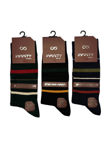 جوراب کلاسیک اعلا نخ پنبه ساقدار مردانه Infinity