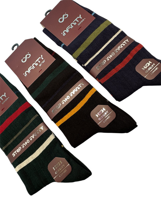 جوراب کلاسیک اعلا نخ پنبه ساقدار مردانه Infinity